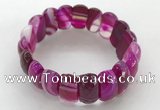 CGB3142 7.5 inches 11*23mm faceted oval agate bracelets