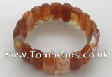 CGB3144 7.5 inches 11*23mm faceted oval agate bracelets