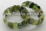 CGB3147 7.5 inches 11*23mm faceted oval agate bracelets