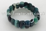 CGB3149 7.5 inches 11*23mm faceted oval agate bracelets