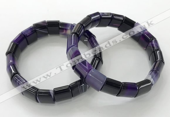 CGB3166 7.5 inches 12*15mm rectangle agate bracelets wholesale