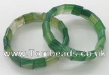 CGB3173 7.5 inches 12*15mm rectangle agate bracelets wholesale