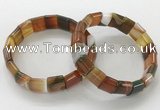 CGB3176 7.5 inches 12*15mm rectangle agate bracelets wholesale