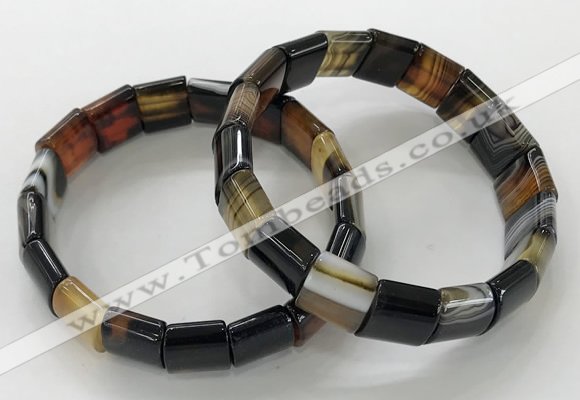 CGB3177 7.5 inches 12*15mm rectangle agate bracelets wholesale