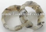 CGB3185 7.5 inches 15*25mm rectangle agate bracelets wholesale