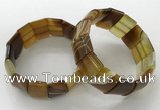 CGB3186 7.5 inches 15*25mm rectangle agate bracelets wholesale