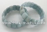 CGB3223 7.5 inches 12*20mm oval imitation aquamarine bracelets