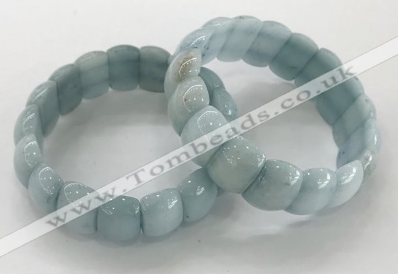 CGB3223 7.5 inches 12*20mm oval imitation aquamarine bracelets