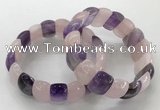 CGB3225 7.5 inches 12*20mm oval mixed quartz bracelets