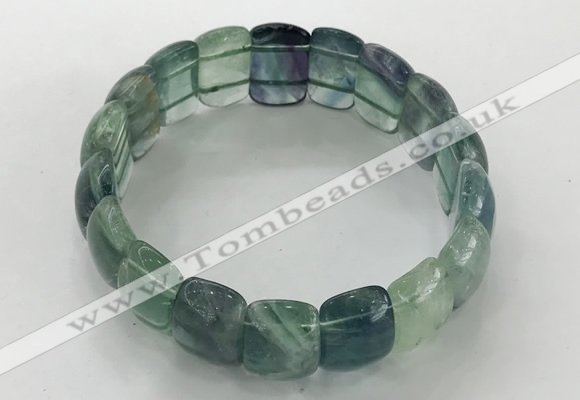 CGB3226 7.5 inches 12*20mm oval fluorite gemstone bracelets