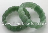 CGB3231 7.5 inches 12*20mm oval green aventurine bracelets