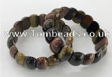 CGB3235 7.5 inches 12*20mm oval mixed tiger eye bracelets