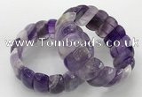 CGB3241 7.5 inches 12*25mm oval amethyst gemstone bracelets