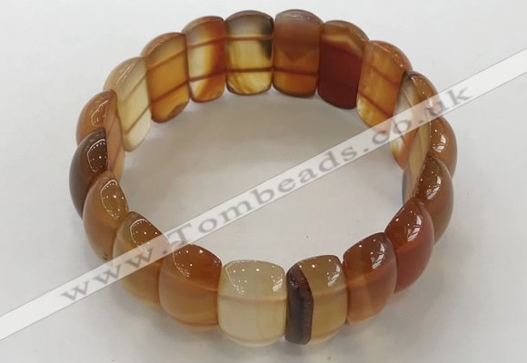 CGB3247 7.5 inches 12*25mm oval red agate bracelets