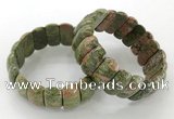 CGB3250 7.5 inches 12*25mm oval unakite gemstone bracelets