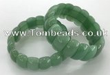 CGB3257 7.5 inches 12*25mm oval green aventurine bracelets