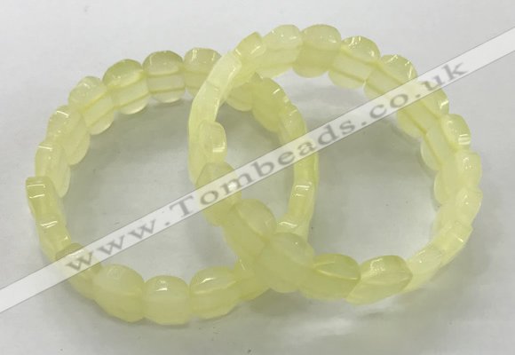 CGB3282 7.5 inches 10*15mm faceted oval lemon quartz bracelets