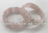 CGB3291 7.5 inches 10*20mm faceted oval rose quartz bracelets