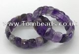 CGB3292 7.5 inches 10*20mm faceted oval amethyst bracelets