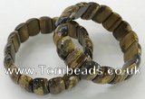 CGB3301 7.5 inches 10*20mm faceted oval yellow tiger eye bracelets