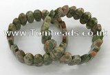 CGB3317 7.5 inches 10*20mm faceted oval unakite bracelets