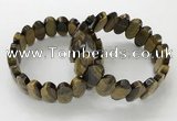 CGB3320 7.5 inches 10*20mm faceted oval yellow tiger eye bracelets