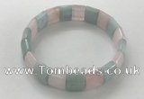 CGB3332 7.5 inches 10*15mm rectangle mixed gemstone bracelets