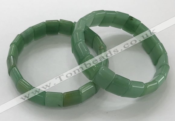 CGB3338 7.5 inches 10*15mm rectangle green aventurine bracelets