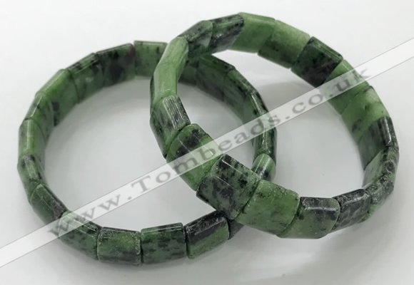 CGB3339 7.5 inches 10*15mm rectangle ruby zoisite bracelets