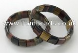 CGB3341 7.5 inches 10*15mm rectangle mixed tiger eye bracelets