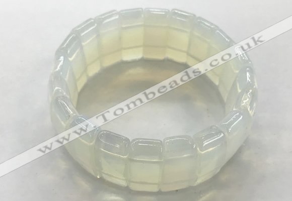 CGB3348 7.5 inches 11*23mm faceted rectangle opal bracelets