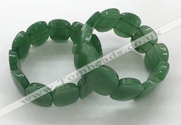 CGB3351 7.5 inches 19*25mm faceted oval green aventurine bracelets