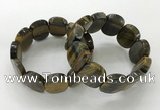 CGB3352 7.5 inches 19*25mm faceted oval blue tiger eye bracelets