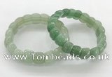 CGB3370 7.5 inches 10*15mm oval green aventurine bracelets