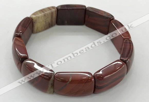 CGB3413 7.5 inches 15*21mm red jasper gemstone bracelets