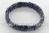 CGB3435 7.5 inches 12*15mm faceted rectangle sodalite bracelets