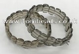CGB3441 7.5 inches 10*15mm faceted marquise smoky quartz bracelets
