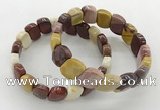 CGB3452 7.5 inches 10*15mm faceted marquise mookaite bracelets