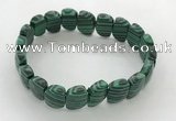 CGB3454 7.5 inches 10*15mm faceted marquise imitation malachite bracelets