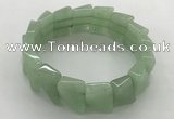 CGB3470 7.5 inches 12*17mm trapezoid green aventurine bracelets