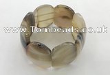 CGB3490 7.5 inches 30*40mm oval agate gemstone bracelets