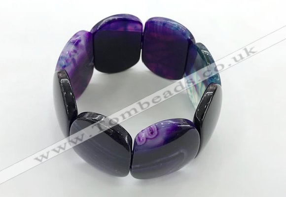 CGB3493 7.5 inches 30*40mm oval agate gemstone bracelets