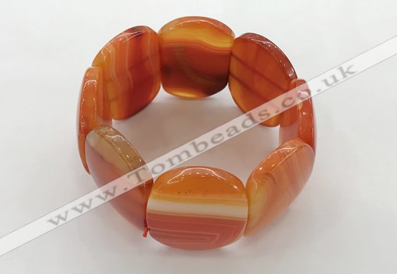 CGB3495 7.5 inches 30*40mm oval agate gemstone bracelets