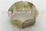 CGB3500 7.5 inches 30*40mm oval agate bracelets wholesale