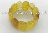 CGB3510 7.5 inches 18*30mm faceted oval agate bracelets