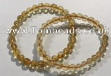 CGB4022 7.5 inches 7mm round citrine beaded bracelets wholesale