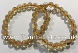 CGB4023 7.5 inches 8mm round citrine beaded bracelets wholesale