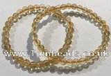 CGB4027 7.5 inches 6mm round citrine beaded bracelets wholesale