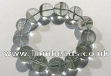 CGB4049 7.5 inches 17mm round green phantom quartz beaded bracelets