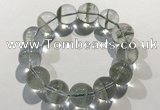 CGB4050 7.5 inches 18mm round green phantom quartz beaded bracelets